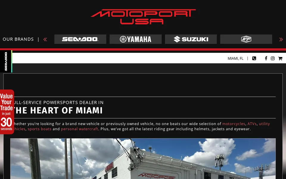 Motoport Usa website