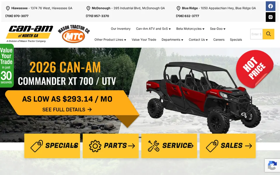 Can-Am Of North Ga website