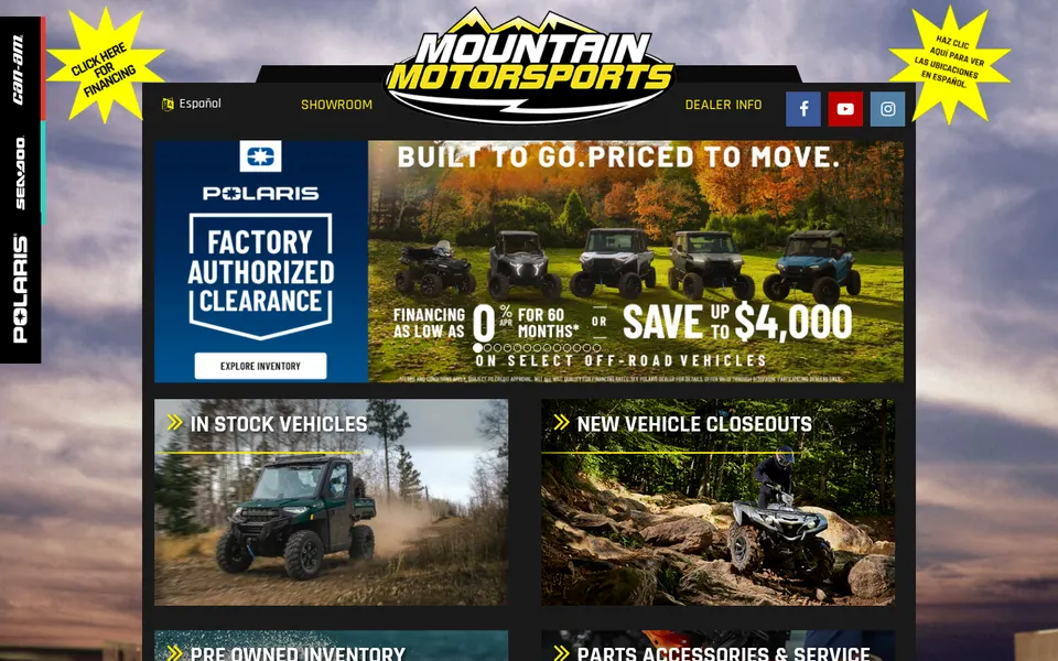 Mountain Motorsports Roswell website