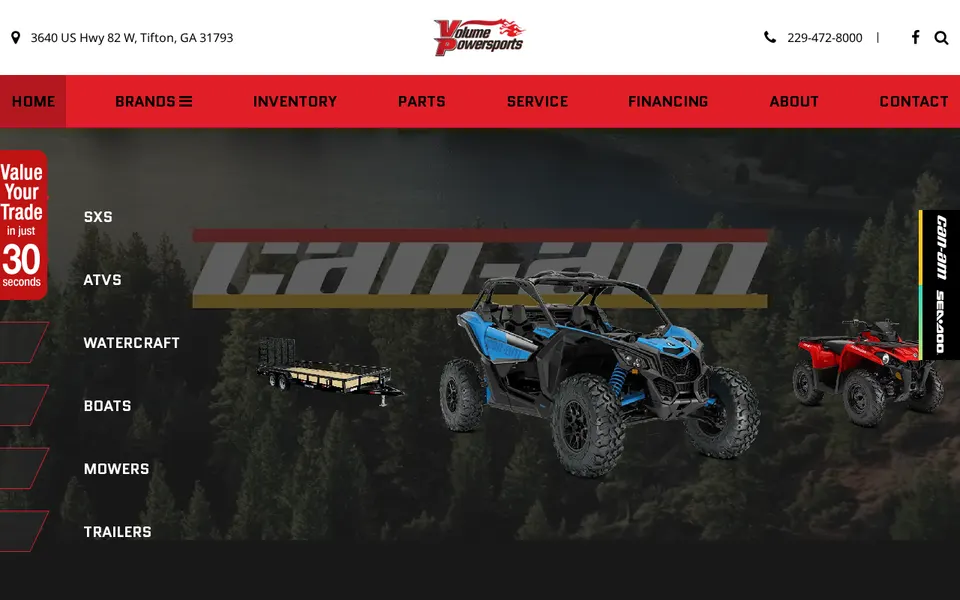 Volume Powersports website