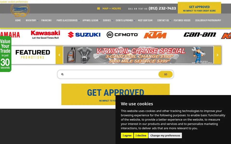 Thompson'S Motorsports website