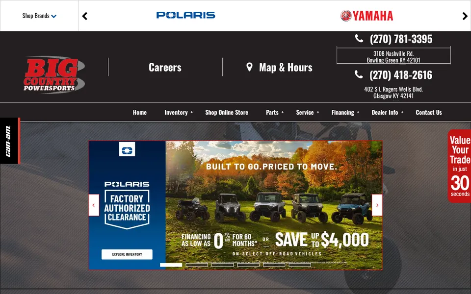 Big Country Powersports website