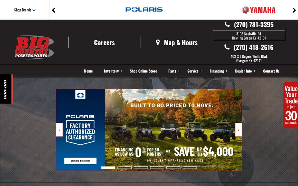 Big Country Powersports website