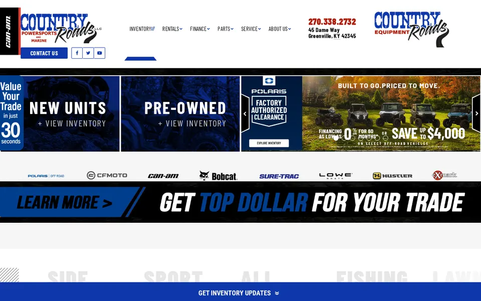 Country Roads Powersports And Marine Llc website