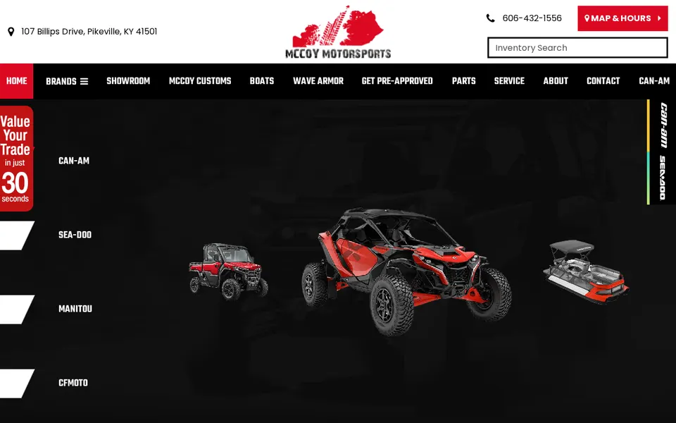 Mccoy Motorsports website