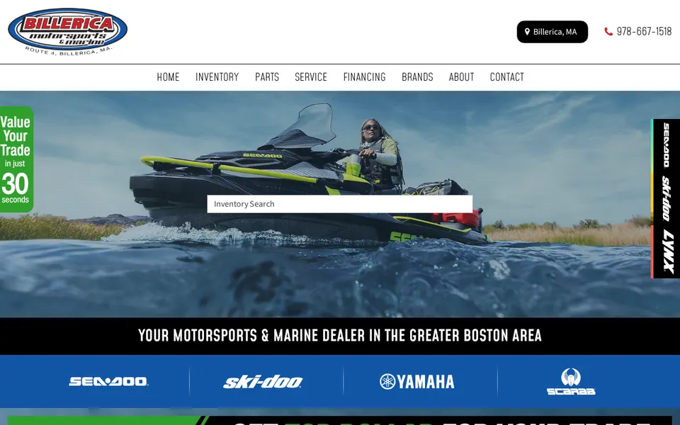 Billerica Motorsports  Marine, Inc. website