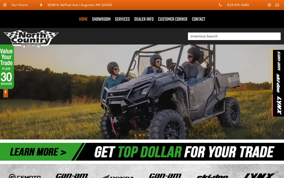 North Country Powersports website