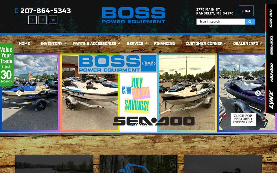 Boss Power Equipment website