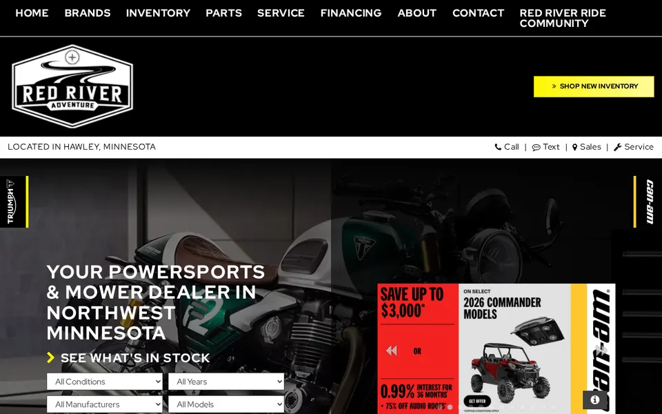 Red River Adventure website