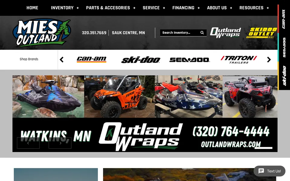 Mies Outland Of Sauk Centre website