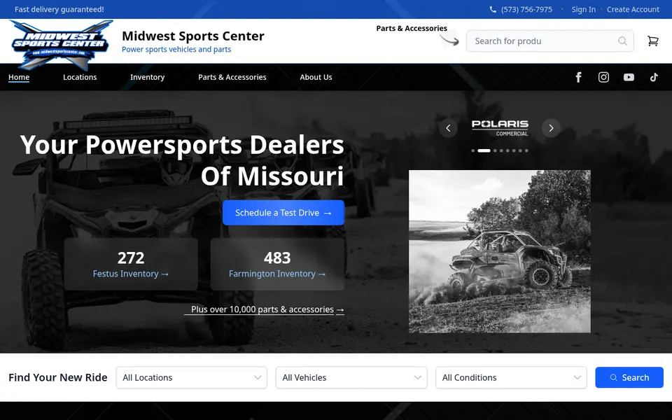 Midwest Sports Center website