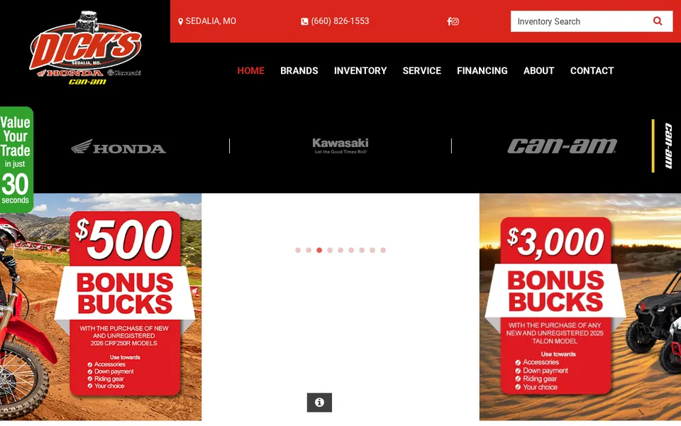 Dicks Cycle website