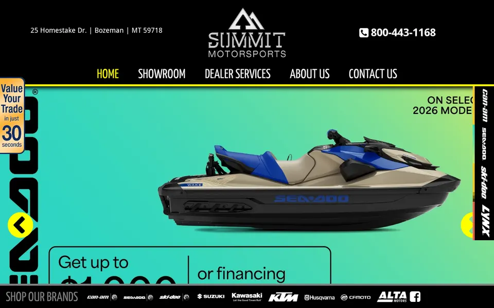 Summit Motor Sports website
