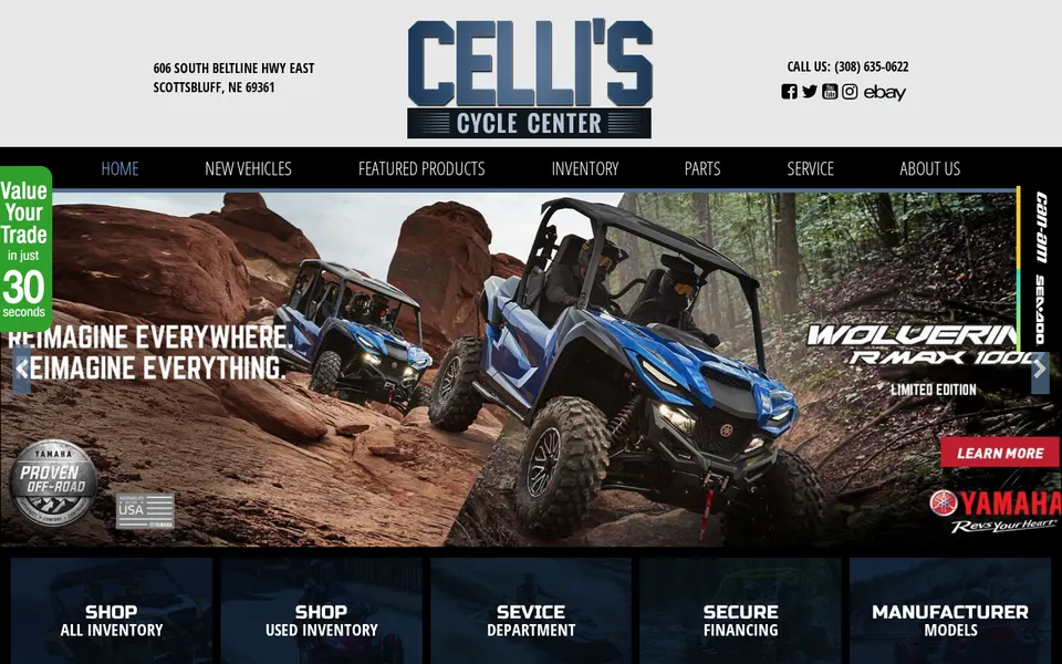 Celli'S Cycle Center website