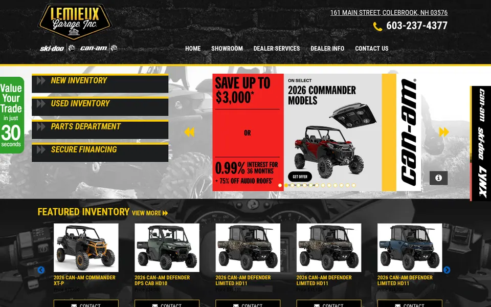 Lemieux Garage, Inc. website
