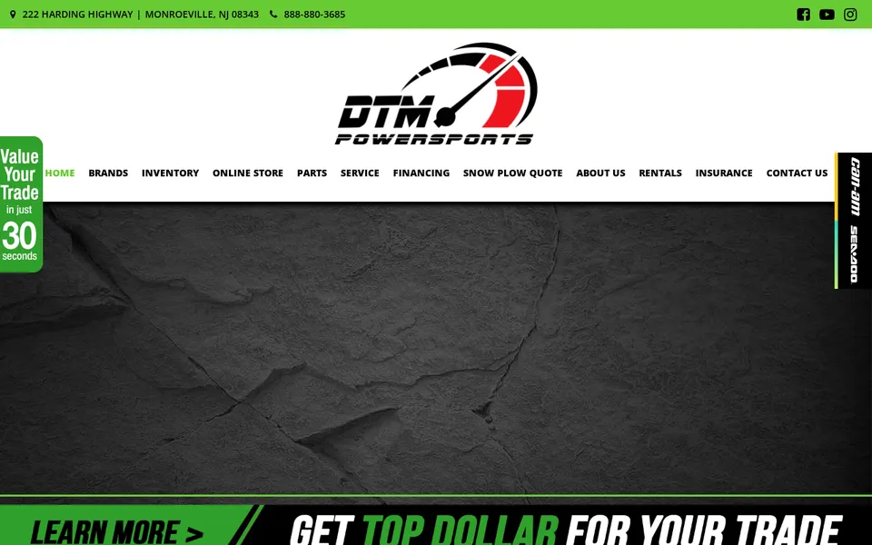 Dtm Powersports website