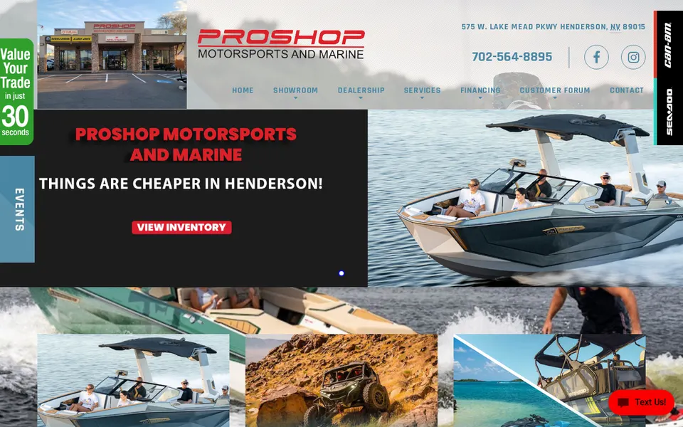 Proshop Motorsports  Marine website