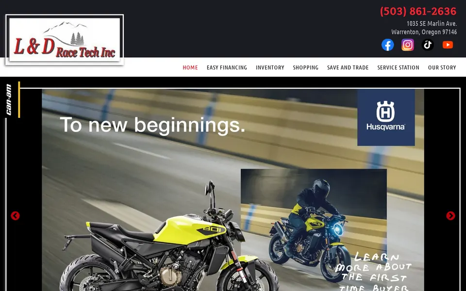 L  D Race Tech, Inc. website