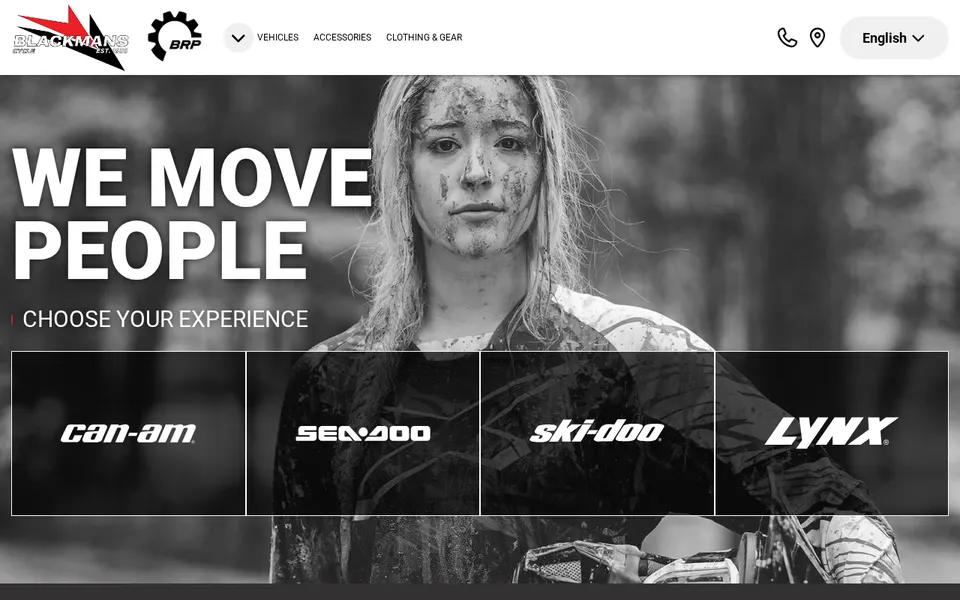 Blackmans Cycle Center website
