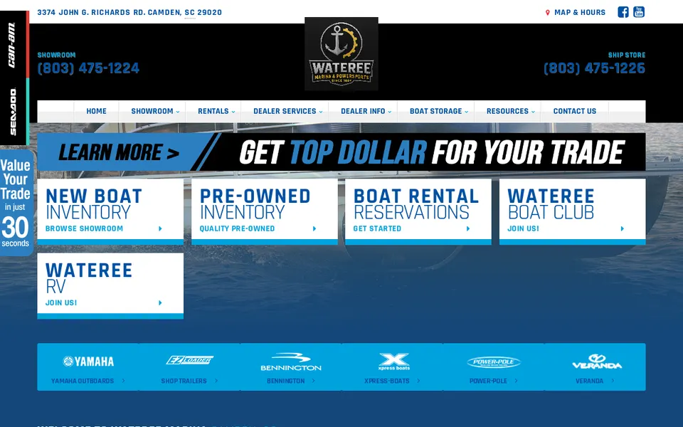 Wateree Marina Inc. website