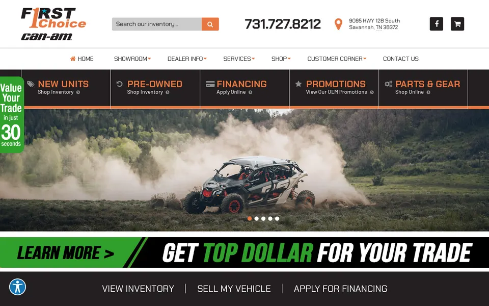 First Choice Can-Am website