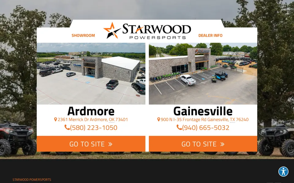 Starwood Powersports website