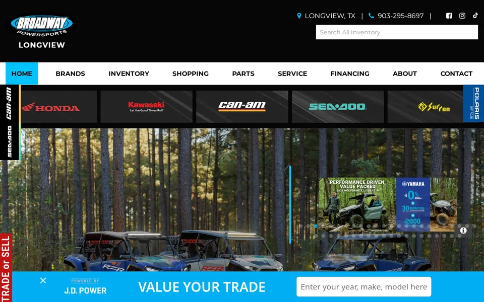 Broadway Powersports Of Longview website
