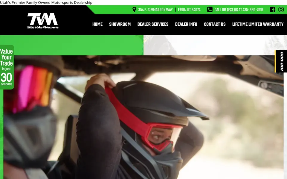 Tooele Valley Motorsports website