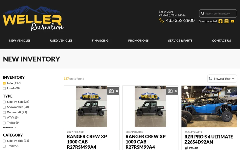 Weller Recreation, Llc website