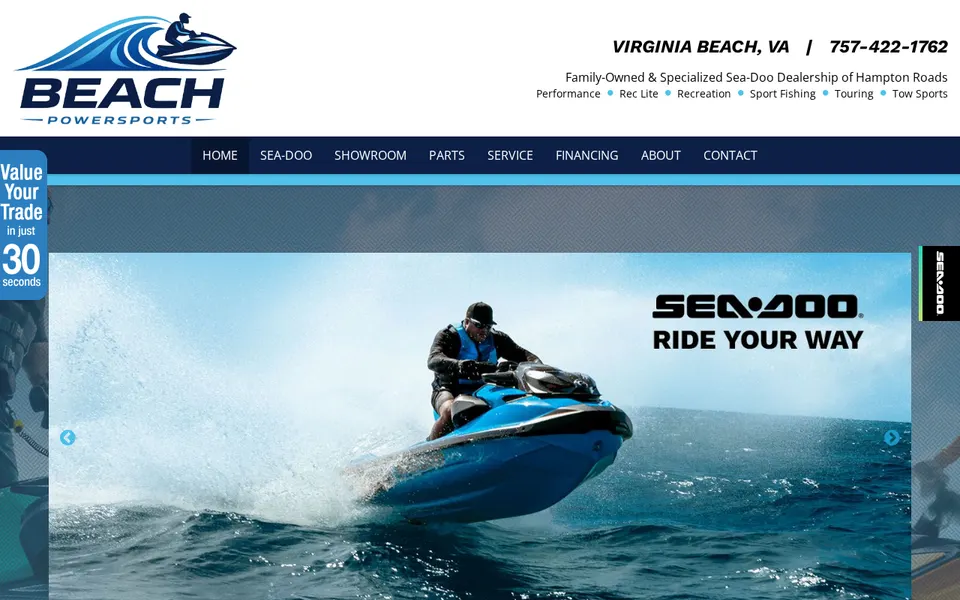 Beach Powersports website