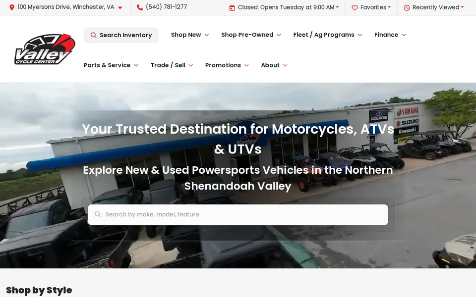Valley Cycle Center Inc. website