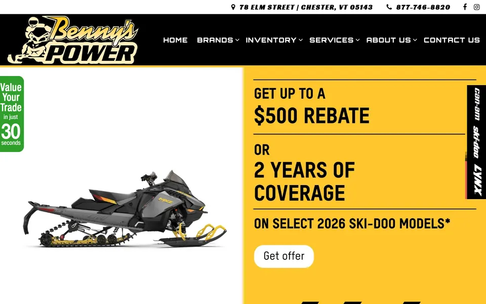 Benny'S Sales  Service website