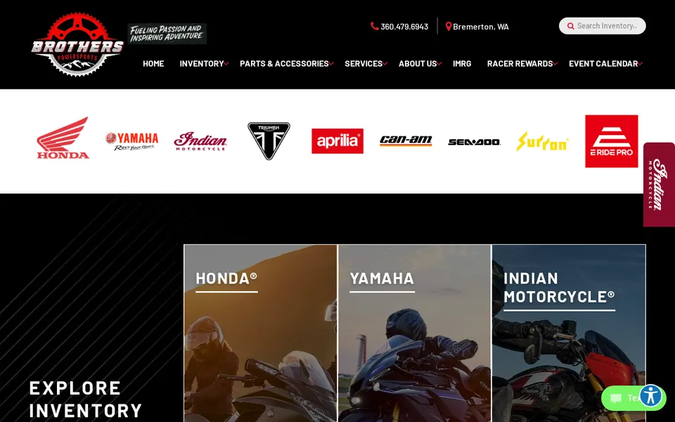The Brothers Powersports website