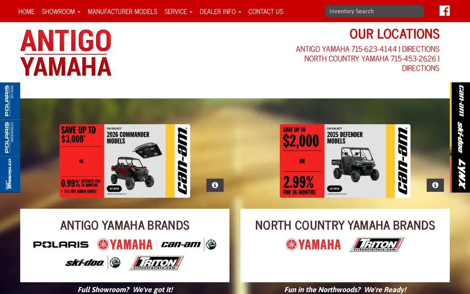 Antigo Yamaha, Inc. website