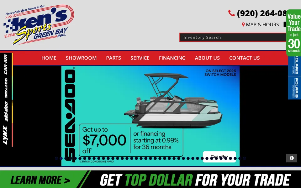 Ken'S Sports Of Green Bay, Inc. website
