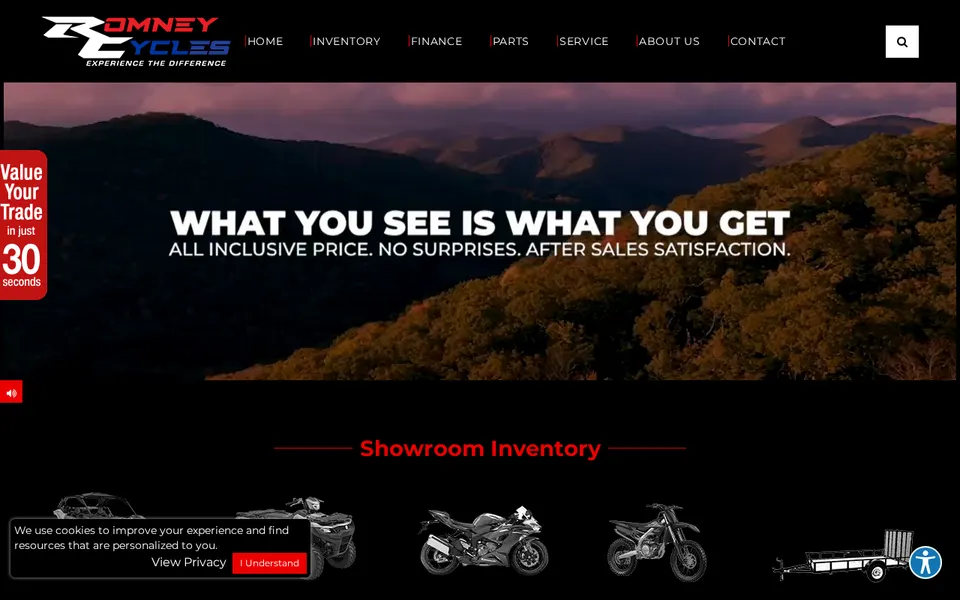Romney Cycle Center website