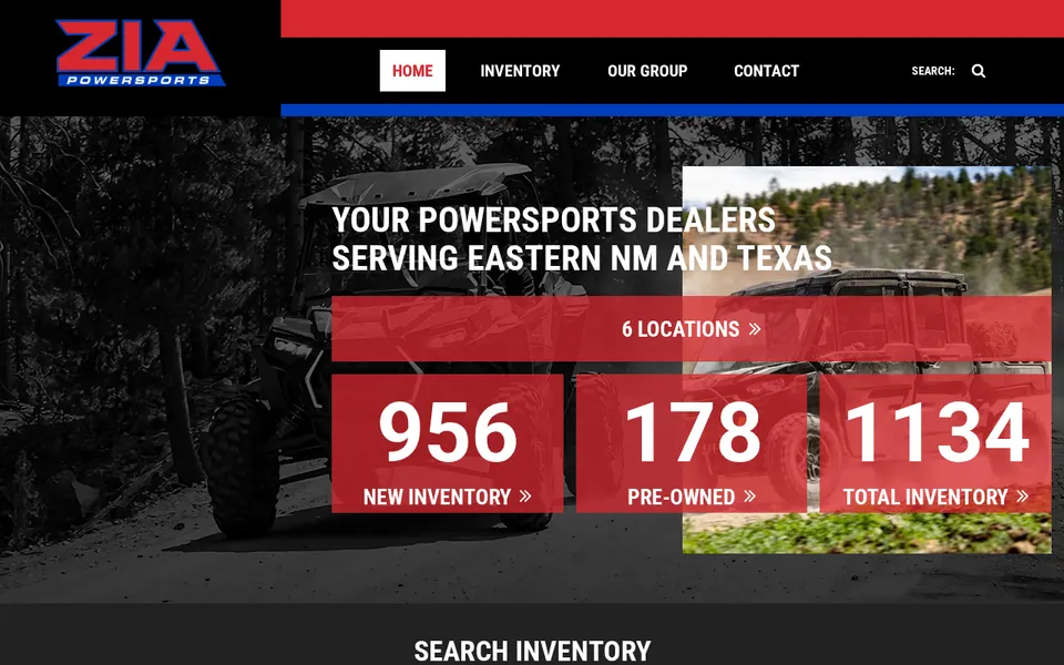 Zia Power Sports website