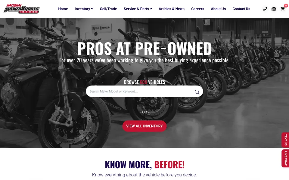 National Powersport Distributors website