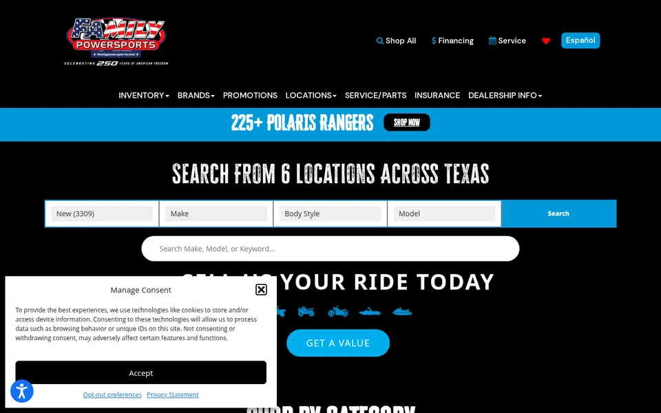 San Angelo Powersports website