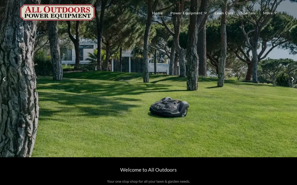 All Outdoors Power Equipment, Inc. website