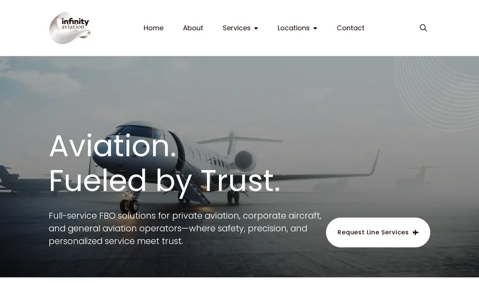 Infinity Aviation Group LLC website