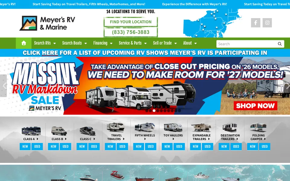 Meyer's RV Superstores - Bath website