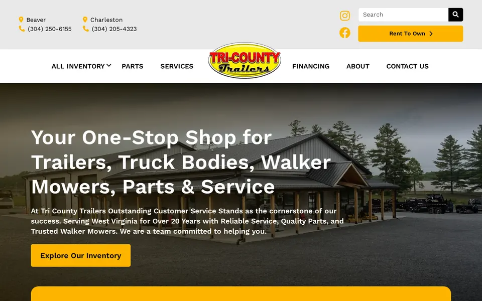 Tri-County Trailers - Beaver website