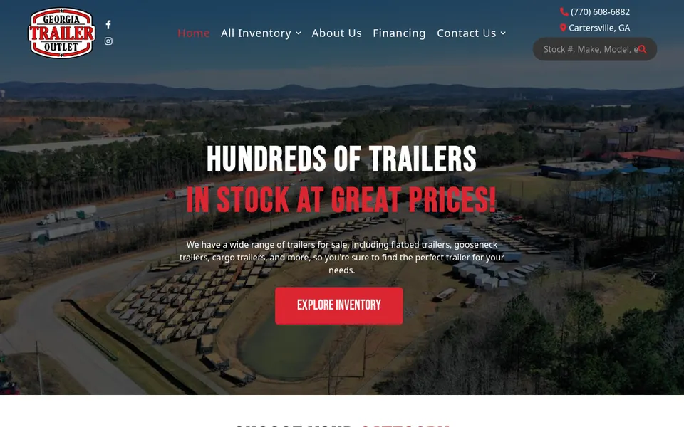 Georgia Trailer Outlet website